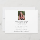 Script Graduate 4 Foto Collage Lila Abschluss Einladung (Rückseite)