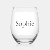 Script Graduate Cap Personalisiert Class of 2024 Weinglas Ohne Stiel (Rückseite)