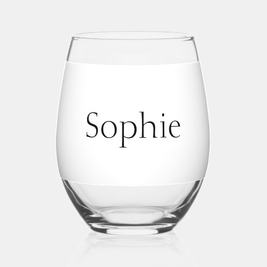 Script Graduate Cap Personalisiert Class of 2024 Weinglas Ohne Stiel (Rückseite)