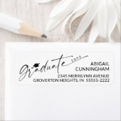 Script Graduate Cap Year Graduation Return Address (Insitu)