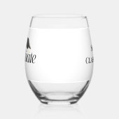 Script Graduate Personalisiert mit Grad Cap-Klasse Weinglas Ohne Stiel (Links)