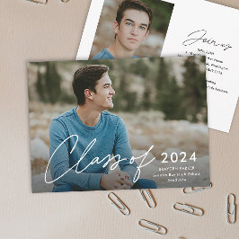 Script Graduating Class Photo Graduation  Einladung