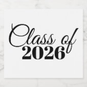 Script Graduation Champagne Pop Label Prop Schaumweinetikett (Einzelnes Label)