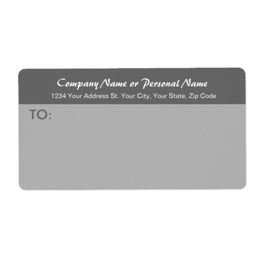 Script Gray Business Mailing Label (Vorne)