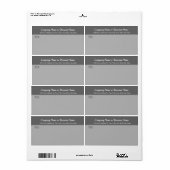 Script Gray Business Mailing Label (Vorne)