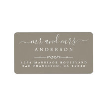 Script Gray Wedding Rücksendeadresse