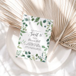 Script Green Foliage Sweet 16 Geburtstagsparty Einladung<br><div class="desc">Dieses Drehbuch mit grünem Blattwerk lädt zu einer 16-jährigen Geburtstagsfeier ein. Das Design ist mit Aquarellfarben handgezeichnet eleganten botanischen Eukalyptuszweigen und Blätter,  die in schönen Bouquets und geometrischen Mustern angeordnet sind.</div>