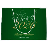 Script Green Gold Class 2024 Abschluss Große Geschenktüte (Rückseite)