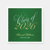 Script Green Gold Class 2025 Abschluss Serviette (Vorderseite)