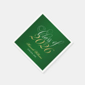 Script Green Gold Class 2025 Abschluss Serviette (Ecke)
