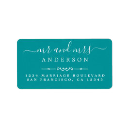Script Green Wedding Rücksendeadresse Adressaufkleber