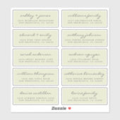 Script Guest Address Labels ORDER 6" oder 8" Blatt (Blatt)