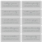Script Guest Address Labels ORDER 6" oder 8" Blatt (Vorderseite)