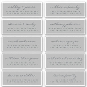 Script Guest Address Labels ORDER 6" oder 8" Blatt