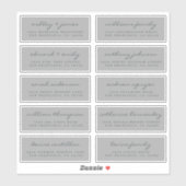 Script Guest Address Labels ORDER 6" oder 8" Blatt (Blatt)
