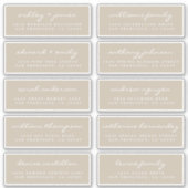 Script Guest Address Labels ORDER 6" oder 8" Blatt (Vorderseite)