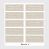 Script Guest Address Labels ORDER 6" oder 8" Blatt (Blatt)