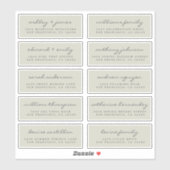 Script Guest Address Labels ORDER 6" oder 8" Blatt (Blatt)