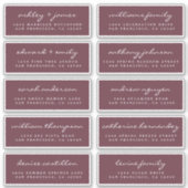 Script Guest Address Labels ORDER 6" oder 8" Blatt (Vorderseite)