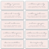 Script Guest Address Labels ORDER 6" oder 8" Blatt (Vorderseite)