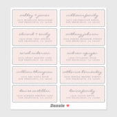 Script Guest Address Labels ORDER 6" oder 8" Blatt (Blatt)