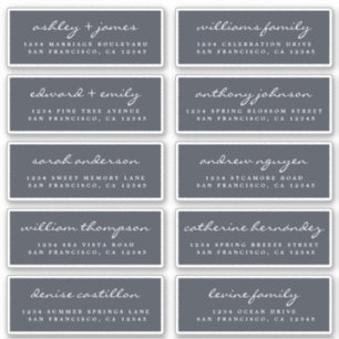 Script Guest Address Labels ORDER 6" oder 8" Blatt