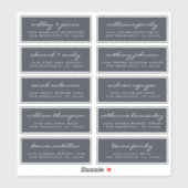 Script Guest Address Labels ORDER 6" oder 8" Blatt (Blatt)