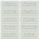 Script Guest Address Labels ORDER 6" oder 8" Blatt (Vorderseite)