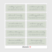 Script Guest Address Labels ORDER 6" oder 8" Blatt (Blatt)