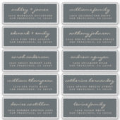 Script Guest Address Labels ORDER 6" oder 8" Blatt (Vorderseite)