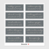 Script Guest Address Labels ORDER 6" oder 8" Blatt (Blatt)