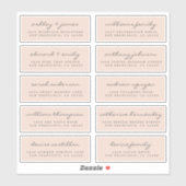 Script Guest Address Labels ORDER 6" oder 8" Blatt (Blatt)