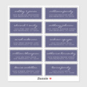 Script Guest Address Labels ORDER 6" oder 8" Blatt (Blatt)