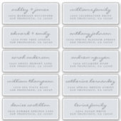Script Guest Address Labels ORDER 6" oder 8" Blatt (Vorderseite)