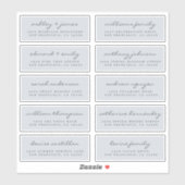 Script Guest Address Labels ORDER 6" oder 8" Blatt (Blatt)