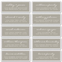 Script Guest Address Labels ORDER 6" oder 8" Blatt