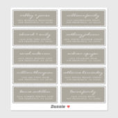 Script Guest Address Labels ORDER 6" oder 8" Blatt (Blatt)