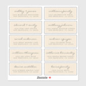 Script Guest Address Labels ORDER 6" oder 8" Blatt (Blatt)