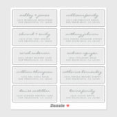 Script Guest Address Labels ORDER 6" oder 8" Blatt (Blatt)