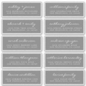 Script Guest Address Labels ORDER 6" oder 8" Blatt (Vorderseite)