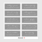 Script Guest Address Labels ORDER 6" oder 8" Blatt (Blatt)