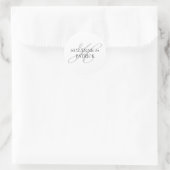 Script H Monogram Labels (silber / schwarz) Runder Aufkleber (Tasche)