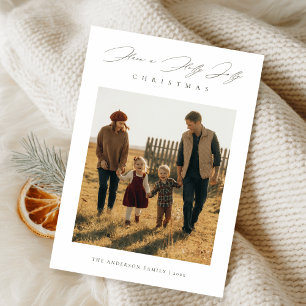 Script Haben Sie ein Holly Jolly Weihnachtsfamilie Feiertagskarte