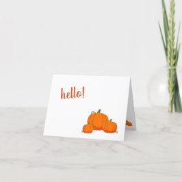 Script 'Hallo'! Fall Pumpkin-Mitteilungskarten Dankeskarte