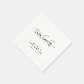 Script Hallo Siebzig Minimalistischer 70. Geburtst Serviette (Ecke)