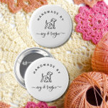 Script Handmade by Custom logo  Button<br><div class="desc">Create your own custom,  personalized,  elegant typography/script handmade by your name and custom text or any other text button  Simply type in your names,  or any other text to customize. Elegant crochet or sewing handmade by button for crafting and handmade crochet or knitting products.</div>