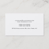Script Handwrite Hair Stylist White Business Card Visitenkarte (Rückseite)