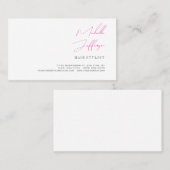 Script Handwriting Trendy Business Visitenkarte (Vorne/Hinten)