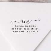 Script Handwritten Monogram Wood Art Stamp Gummistempel