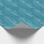 Script Happy Hanukkah Holiday Geschenkpapier (Ecke)
